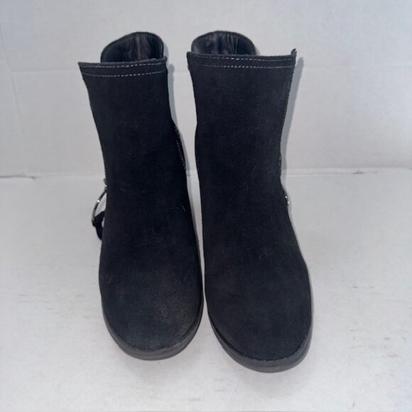 Skechers Women's Taxi Single Lady Boot Size 8.5 Black leather Block Heel Shoe - Picture 8 of 10